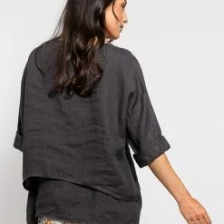 Quest Shoes & Clothing MADE IN ITALY Ladies Woven 3/4 Sleeve Top 21000Q