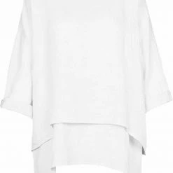 Quest Shoes & Clothing MADE IN ITALY Ladies Woven 3/4 Sleeve Top 21000Q