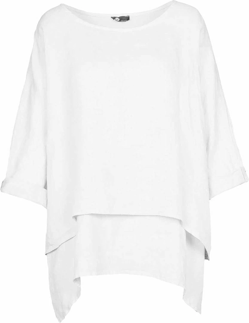 Quest Shoes & Clothing MADE IN ITALY Ladies Woven 3/4 Sleeve Top 21000Q