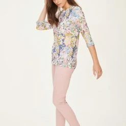 Quest Shoes & Clothing FDJ Printed Scoop Neck Top 1132451 Sale Clothing