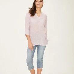 Quest Shoes & Clothing Tops FDJ Crinkled Stripe Tunic Blouse 1618390