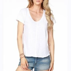 Quest Shoes & Clothing BOBI Seam V-Neck Tee 57B-36135 Sale Clothing