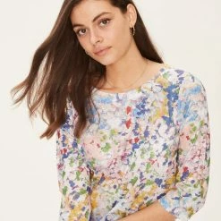 Quest Shoes & Clothing FDJ Printed Scoop Neck Top 1132451 Sale Clothing