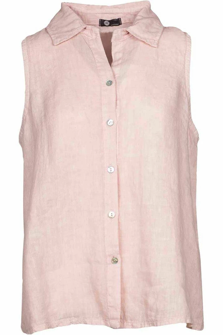 Quest Shoes & Clothing MADE IN ITALY Ladies Woven Sleeveless Shirt 9163Q