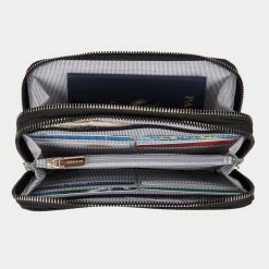 Quest Shoes & Clothing Wallets TRAVELON RFID Double Zip WALLET 43399