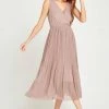 Quest Shoes & Clothing Apricot Plisse Middi Dress Dresses
