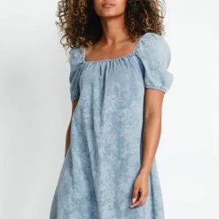 Quest Shoes & Clothing Sale Clothing CREAM Cyrena A-Line Denim Dress