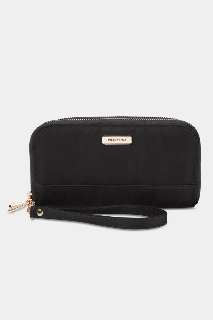 Quest Shoes & Clothing Wallets TRAVELON RFID Double Zip WALLET 43399