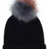 Quest Shoes & Clothing Hats ECHO Ribbed Faux Fur Pom Hat