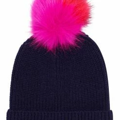 Quest Shoes & Clothing Hats ECHO Ribbed Faux Fur Pom Hat