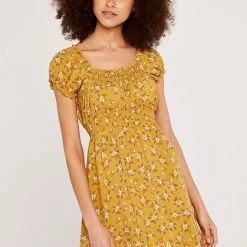 Quest Shoes & Clothing Dresses APRICOT Orchid Milkmaid Square Neck Dress 567795