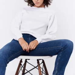 Quest Shoes & Clothing UNPUBLISHED Debbie Step Mom High Waist Slim Fit Jean