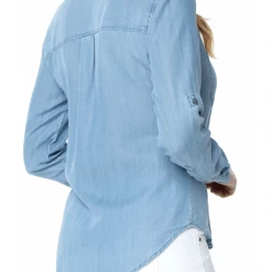 Quest Shoes & Clothing LIVERPOOL Rolled Sleeve Button Front Denim Shirt