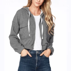 Quest Shoes & Clothing BOBI Crop Zip Up Jacket 57B-64617 Tops