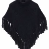Quest Shoes & Clothing ECHO Fringe Capelet EO0352 Sweaters