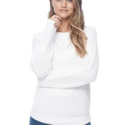 Quest Shoes & Clothing FDJ Shaker Stitch Boat Neck Sweater 1020882 Sale Clothing