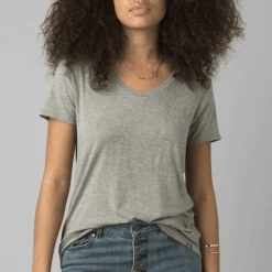 Quest Shoes & Clothing Tops PRANA Foundation Short Sleeve Vneck