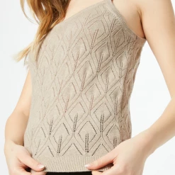 Quest Shoes & Clothing CREAM Anva Knit Strap Top Sale Clothing