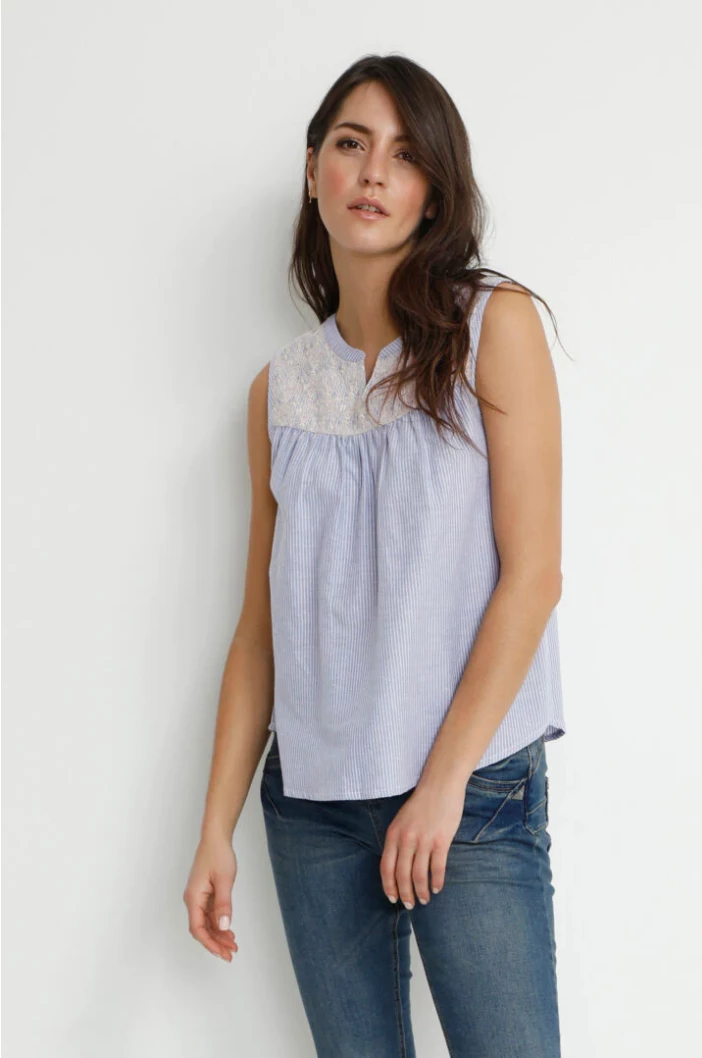 Quest Shoes & Clothing Sale Clothing CREAM Malinka Sleeveless Blouse