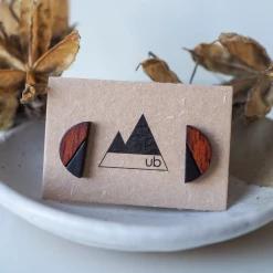 Quest Shoes & Clothing Jewelry UGLY BUNNY Ella Bloodwood Stud Earrings