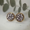 Quest Shoes & Clothing Jewelry UGLY BUNNY Faux Sho Leopard Stud Earrings