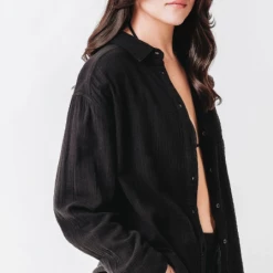 Quest Shoes & Clothing ECHO Double Gauze Boyfriend Shirt EB0231 Sale Clothing