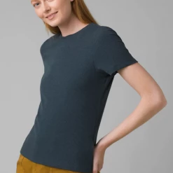 Quest Shoes & Clothing PRANA Foundation Rib Tee Mock Neck Tops