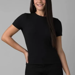 Quest Shoes & Clothing PRANA Foundation Rib Tee Mock Neck Tops