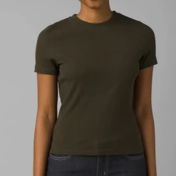 Quest Shoes & Clothing PRANA Foundation Rib Tee Mock Neck Tops
