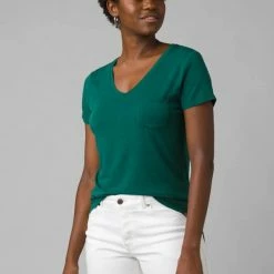 Quest Shoes & Clothing Tops PRANA Foundation Short Sleeve Vneck