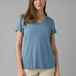 Quest Shoes & Clothing Tops PRANA Foundation Short Sleeve Vneck