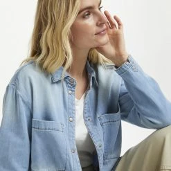 Quest Shoes & Clothing CREAM Jilina Denim Shirt Tops