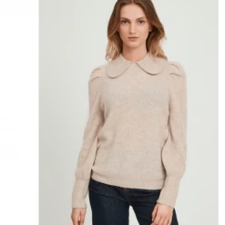 Quest Shoes & Clothing B YOUNG Martine Collar Sweater Sale Clothing