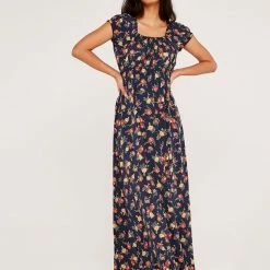 Quest Shoes & Clothing APRICOT Vintage Rose Milkmaid Maxi Dress 574496 Dresses