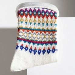 Quest Shoes & Clothing BLEUFORET Jacquard Cashmere Blend Socks 6317