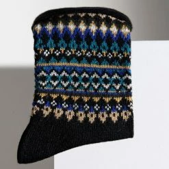 Quest Shoes & Clothing BLEUFORET Jacquard Cashmere Blend Socks 6317