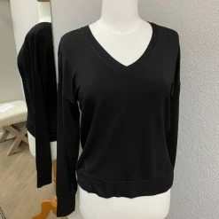 Quest Shoes & Clothing Tops BOBI Rib Inset V-Neck Sweatshirt 54B-30560