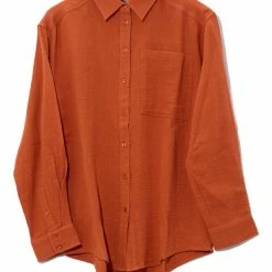 Quest Shoes & Clothing ECHO Double Gauze Boyfriend Shirt EB0231 Sale Clothing
